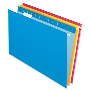 Esselte Hanging Folder - Legal - 8.5" x 14" - 1/5 Tab Cut - 25 / Box - Assorted