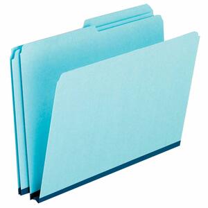 Esselte Oxford Half Cut Pressboard Folder - Letter - 8.5" x 11" - 1/2 Tab Cut - 1" Expansion - 25 / Box - 25pt. - Blue