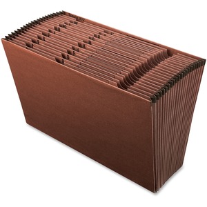 Esselte A-Z Earth Wise Recycled Expanding Files - 15" x 10" - 1 Each - Red