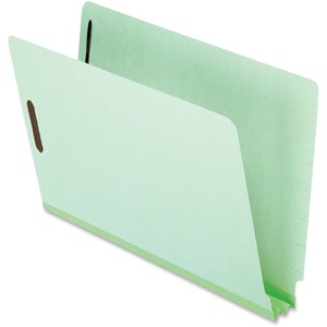 Esselte Pressboard End Tab Expansion Folder - Letter - 8.5" x 11" - Straight Tab Cut - 2" Expansion - 2 Fastener - 25 / Box - 25pt. - Green