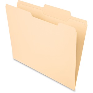 Esselte Pendaflex File Folder - Letter - 8.5" x 11" - 2/5 Tab Cut - 0.75" Expansion - 100 / Box - 11pt. - Manila