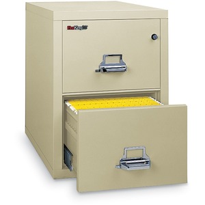 2 Drawer 20.8"Wx25"D Parchment Insulated File Cabinet