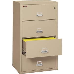 4 Drawer 31.1"W Parchment Insulated File Cabinet
