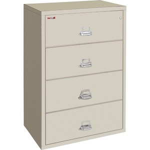 FireKing Insulated Lateral File - 37.42" x 22" x 53" - Steel - 4 x File Drawer(s) - Legal - Parchment