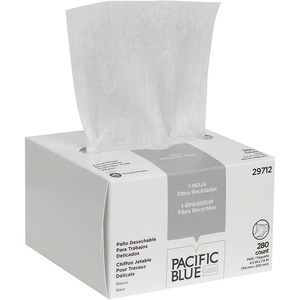 Georgia-Pacific AccuWipe Light Duty Technical Cleaning Wiper - Cleaning Wipe - 1 Ply - 280 Per Pack - 8.25" x 4.5" - White