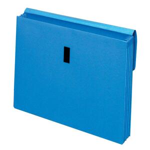 GLOBE-WEIS Colored Expanding Wallet with Flap - 3.5" Expansion - 8.5" x 11" - Letter - 1 Each - Blue
