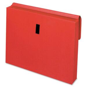 GLOBE-WEIS Colored Expanding Wallet with Flap - 3.5" Expansion - 8.5" x 11" - Letter - 1 Each - Red