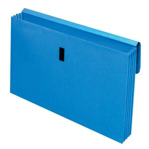 GLOBE-WEIS Colored Expanding Wallet with Flap - 3.5" Expansion - 8.5" x 14" - Legal - 1 Each - Blue