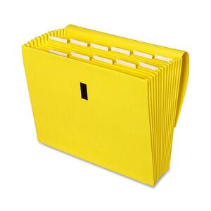 GLOBE-WEIS Expanding Wallet - 8.5" x 11" - Letter - 1 Each - Yellow