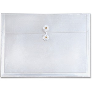 Globe-Weis GlobalFile Durable Envelope - 1" Expansion - 8.5" x 11" - Letter - 1 Each - Clear