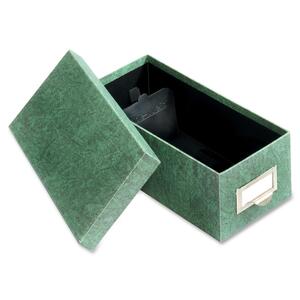 Globe-Weis Agate Card File - 1000 x Card - Internal Dimension 3" Height x 5" Width x 11.62" Depth - Fiberboard - Green