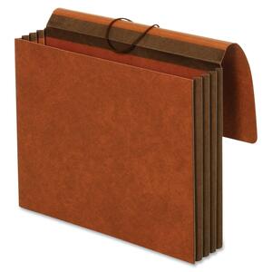 Globe-Weis Rip-proof Heavy-Duty Wallet - Letter - 8.5" x 11" - 3.5" Expansion - 1 Each - 24pt. - Brown