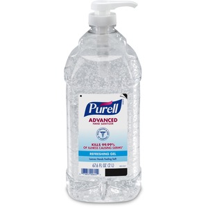 Gojo PURELL Economy Size Pump Hand Sanitizer - 2L - Pump Bottle Dispenser - Moisturizing - Clear