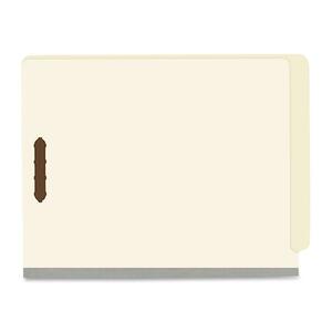 Gussco Manila End Tab Letter Folder - Letter - 8.5" x 11" - Straight Tab Cut - 2 Divider - 1" Expansion - 6 Fastener - 1" Capacity - 1 Each - 15pt. - Manila