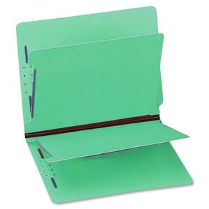 Gussco 6 Part Letter Folder With End Tab - Letter - 8.5" x 11" - 1" Expansion - 2 Fastener - 1" Capacity - 1 Each - 15pt. - Green