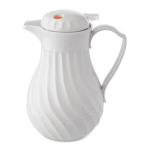 Hormel Connoisserve Insulated White Swirl Carafe - 64 oz - Polyurethane - White