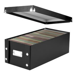 IdeaStream Snap-N-Store DVD Storage Box - 26 x Diskette - External Dimensions 5.5" Height x 7.62" Width x 15.75" Depth - Fiberboard - Black