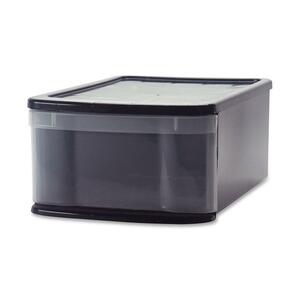 Iris Stacking Drawer - 4gal - External Dimensions 7.12" Height x 17.5" Width x 11.87" Depth - Black