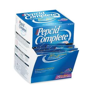 Johnson&Johnson Pepcid Complete Chewable Tablet - Sour Stomach, Heartburn - Berry - 25 / Box