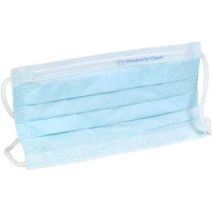 Kimberly-Clark Tecnol Procedure Face Mask - Nonwoven - 50 / Box - Blue