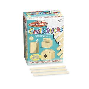 CLI Wood Craft Sticks - 500 Piece(s)9.52mm x 6" - Natural