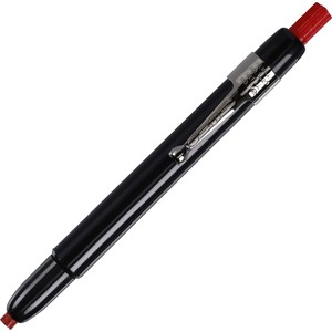 Listo Marking Pencil - Lead Color: Red - Barrel Color: Black - 12 / Dozen