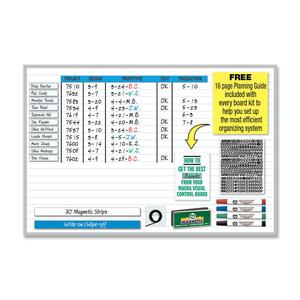Magna Visual Magnetic Changeable Planner Kit - 36" x 24" - Porcelain, Aluminum Frame - White
