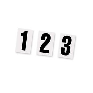 Magna Visual Magnetic Numbers - 0.75" Diameter - Magnet - Black, White