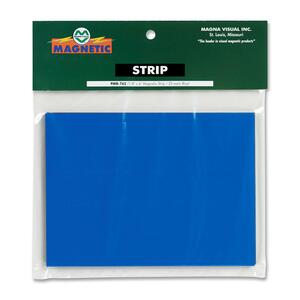 Magna Visual Magnetic Write-on/Wipe-off Strips - Rectangle - 0.88" x 6" - Magnet - Blue