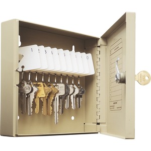 MMF Uni-Tag 10 Key Cabinet - 6.87" x 2" x 6.75" - Steel - Sand