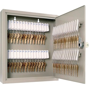 MMF Uni-Tag 60 Key Cabinet - 10.63" x 3" x 12.13" - Steel - Sand