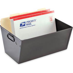 MMF Steelmaster 2062 Posting Tub - Legal - External Dimensions 7" Height x 15" Width x 11.37" Depth - Steel - Black