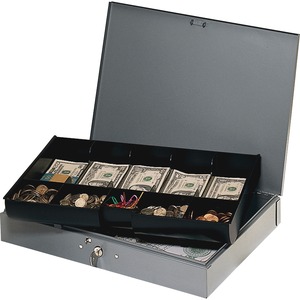 Heavy Gauge Steel Cash Box with Tray