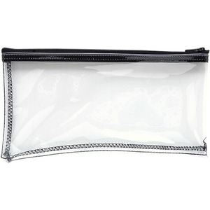 MMF Zipper Top Wllet Bag - Wallet Bag - 11" x 6" - Vinyl - 1 Each - Clear