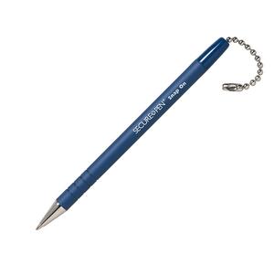 MMF Secure-A-Pen Counter Replacement Pen - Blue Ink - Blue Barrel - 1 Each