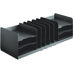 MMF Steelmaster Jumbo Combination Organizer - 8.12" x 30" x 11" - 5 Compartment(s), 6 Compartment(s) - Steel - Black