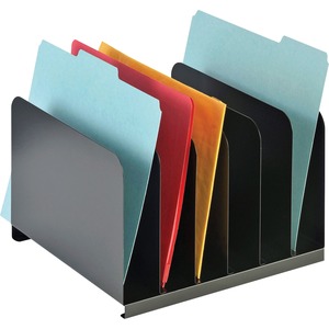 MMF Steelmaster 2646BLA Vertical Organizer - 8.12" x 12" x 11" - 6 Compartment(s) - Steel - Black
