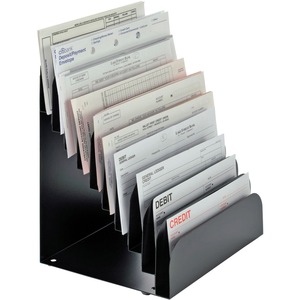 MMF Cashier Pad Rack - 11" x 8" x 6.75" - 10 Pocket(s) - Steel - Black