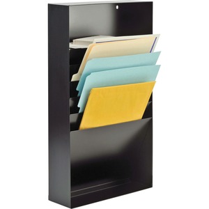 MMF Steelmaster Desk Drawer Stationery Tray - 3.75" x 11.37" x 21" - 10 x Envelope, 10 x Memo Pad - 5 Compartment(s) - Steel - Black
