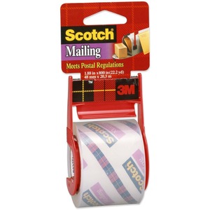 Scotch Super Stongt Packaging Tape - 1.88" Width x 800" Length - 1.5" Core - Rubber Resin - Dispenser Included - 1 Roll - Clear
