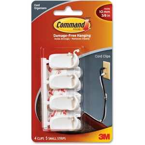 3M Medium Cord Clips With Command Adhesive