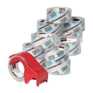 Scotch Packaging Tape with Handheld Dispenser - 1.88" Width x 164ft Length - 3" Core - Dispenser Included - 12 Roll - Clear