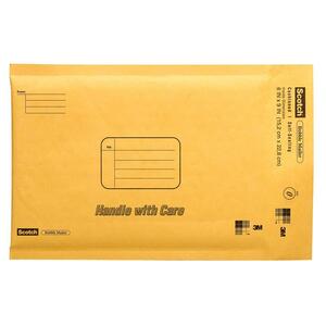 3M Scotch Cushioned Mailers - 6" x 9" - Self-sealing - 1 Each - Tan