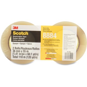 3M Scotch Stretchable Tape - 36mm Width x 56m Length - Polyethylene - Flexible, Stretchable - 1 Roll - Clear