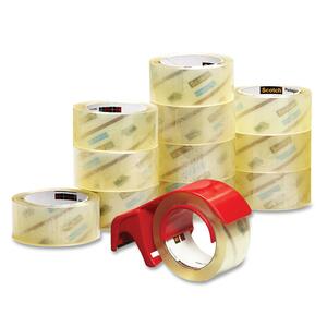 3M Scotch BP-6 Premium Packaging Tape with Dispenser - 1.88" Width x 55yd Length - 3" Core - Polypropylene - Dispenser Included - 12 Roll - Clear