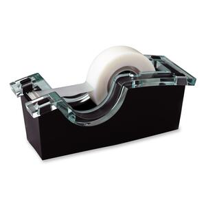 3M Scotch Transparent Tape Dispenser - Holds Total 1 Tape(s) - 1" Core - Refillable - Black, Clear