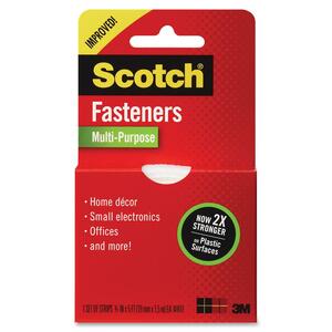 Scotch Super Strong Wide Hook and Loop Fasteners - 0.75" Width x 5' Length - 1 Pack - White