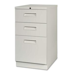 Maxon Freestanding Pedestal File - 3 Drawer - Steel - 14.31" x 19.62" x 28" - Gray