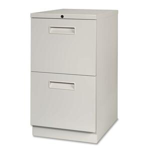 Maxon Full Height Pedestal - 2 Drawer - 4 - Steel - 15" x 19.62" x 28" - Gray