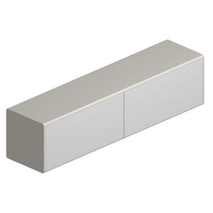 Maxon Parallel Overhead Storage Cabinet - 60" x 14" x 14.5" - Steel, Aluminum - Security Lock, Scratch-resistant - Gray, Silver Gray
